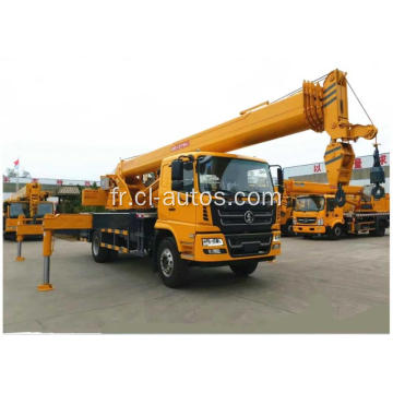 4x2 6 roues Shacman Truck monté 16t Charging Crane Telescope Boom 5 Jibs 36m